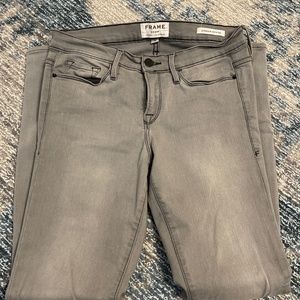 Like new frame grey straight jeans